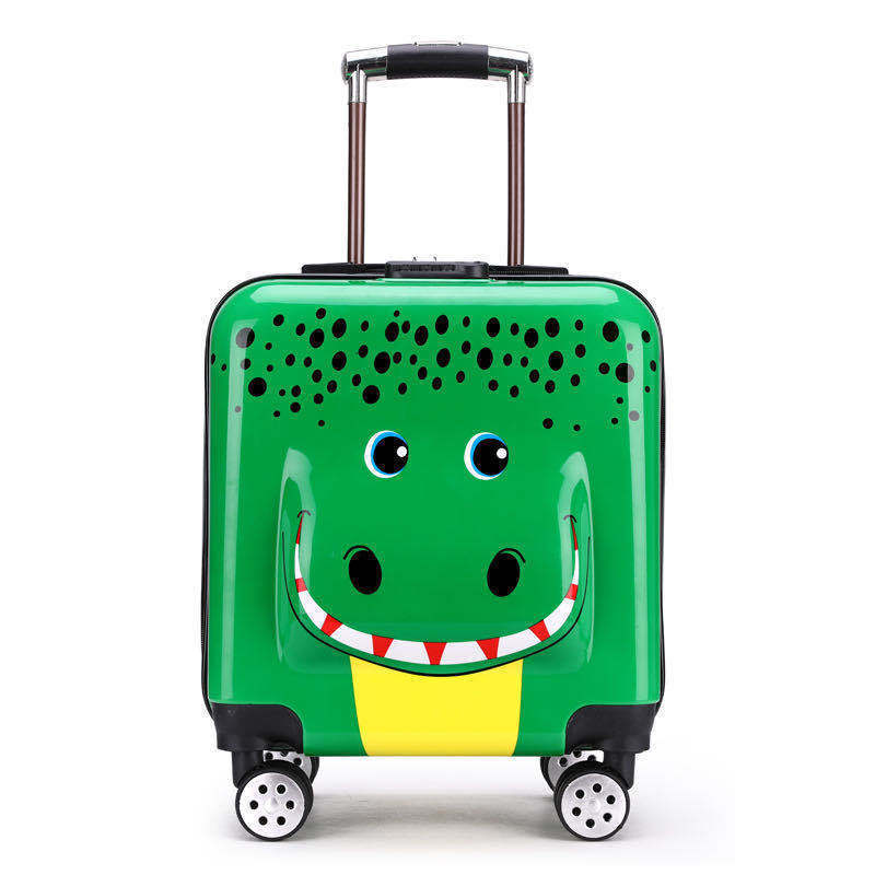Wholesale Universal Wheel Children's Trolley Case Cartoon Animal Suitcase 18-Inch Password Lock Children's Luggage Boarding Bag