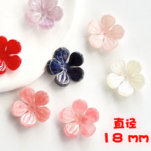 新款中孔五瓣梅花立体醋酸花瓣古风发簪发钗手工diy制作材料批发