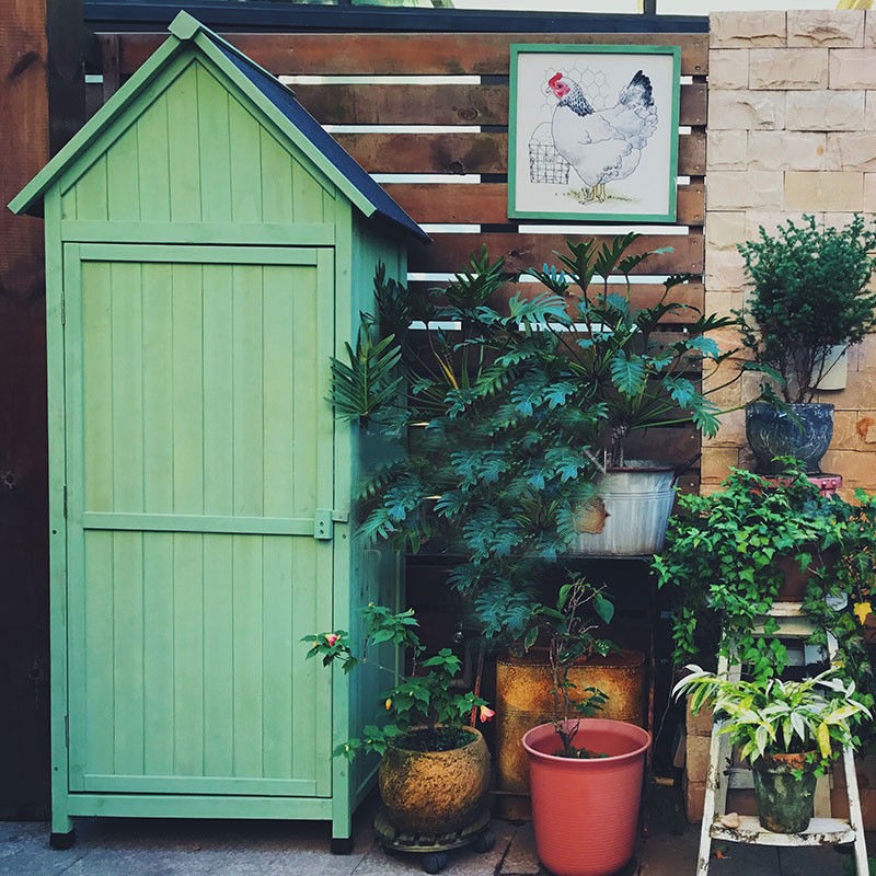 室外花园庭院工具房户外储物房杂物收纳柜组合工具屋储物间别墅