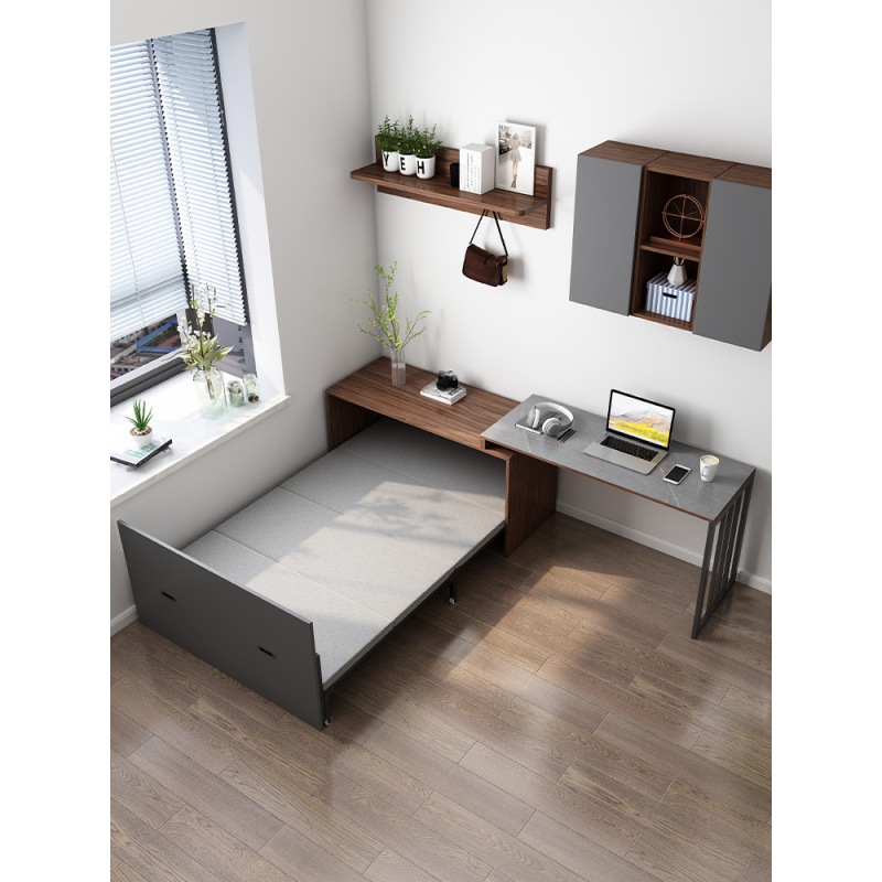 实木折叠柜床小户型家用收纳床办公室午休壁床一体书桌式隐形床