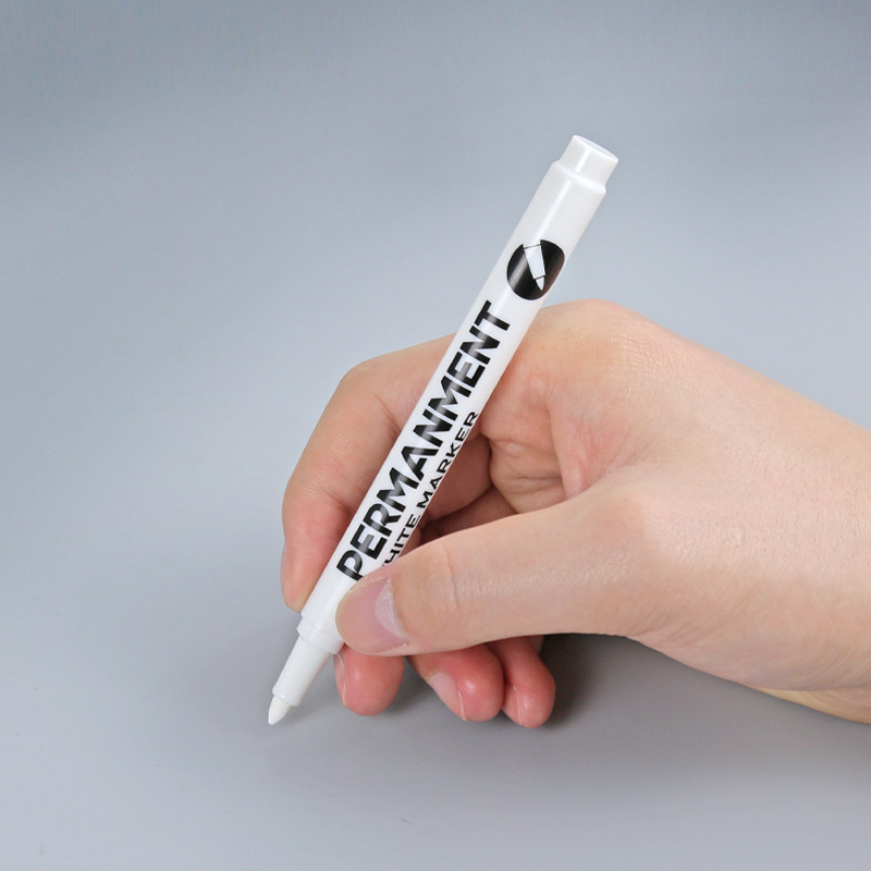 White Marking Pen Oily Waterproof Colorfast Gu Ka Pen Metal Glass Graffiti Mark Quick-Drying Marker Pen Wholesale