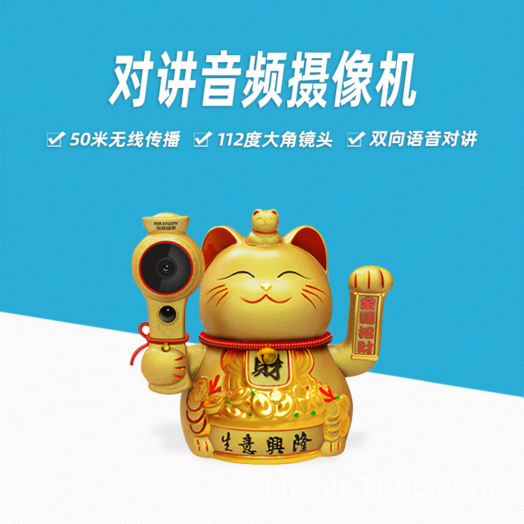 海康威视对讲音频联网招财猫摄像头机dsipce52hiwt