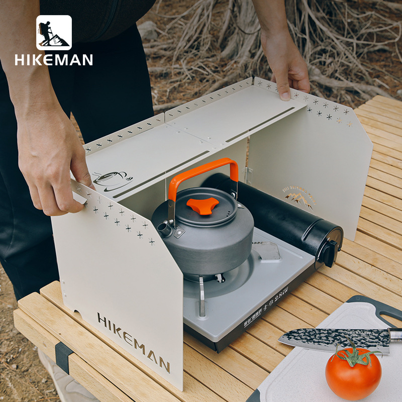 户外便携露营遮风板防风罩头卡式炉煤气炉挡风板m折叠anhike加厚