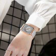 GUOU古欧女士手表百搭时尚方形气质皮带腕表简约中性石英表女手表