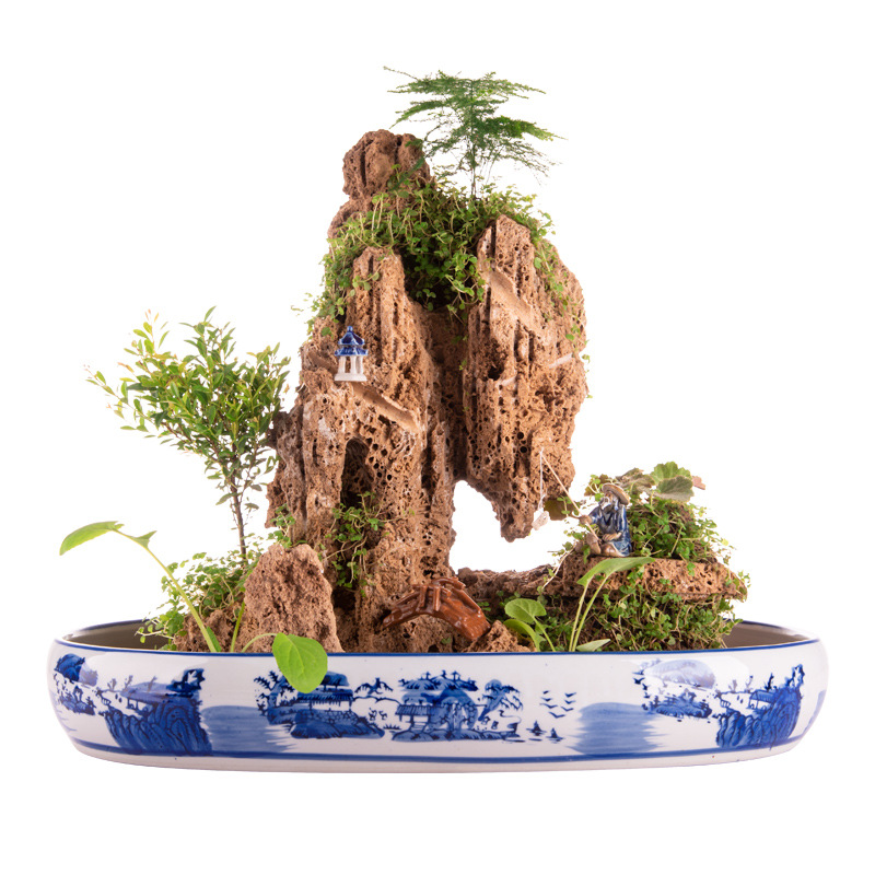上水石假山盆景居家山水摆件吸水石原石大小型室内客厅造景微景观