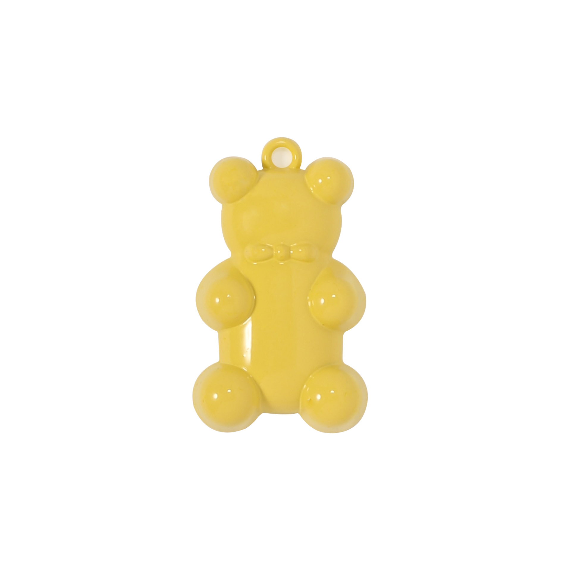 Factory Wholesale DIY Ornament Accessories Zinc Alloy Cross-Border Spray Paint Simple Cartoon Candy Color Bear Earring Pendant