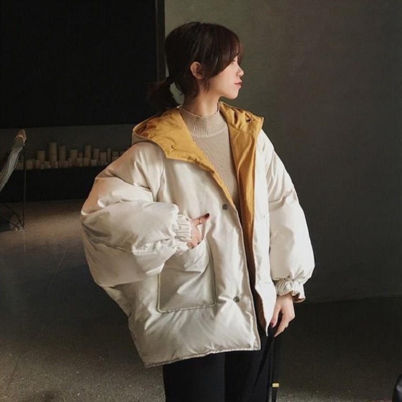 双面穿冬季棉服2023新款面包服女宽松韩版小个子短款棉袄外套加厚