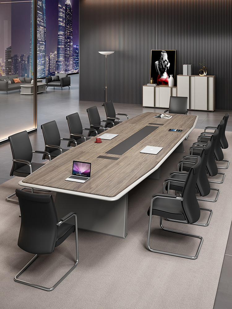 会议桌长桌简约现代长方形新品办公家具子洽谈会议室会议桌椅组合