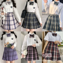 日系jk制服格裙学院风小高中学生女童班服温柔一刀水手服百褶裙夏