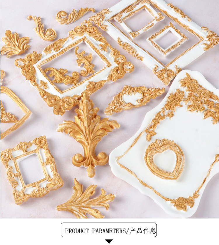 蛋糕模具复古欧式浮雕翻糖模具欧式装饰翻糖蛋糕硅胶模具相框模具
