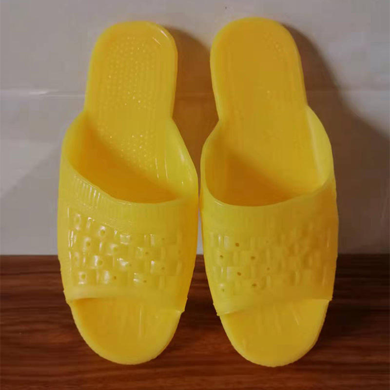 越南牛筋拖鞋男耐磨软底浴室防滑塑料黄胶鞋老年硬底外穿胶鞋批发