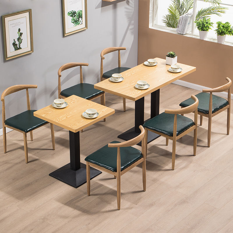 快餐桌椅商用面馆包餐饮店麻辣烫汉堡奶茶早餐小吃店餐饮桌椅组合