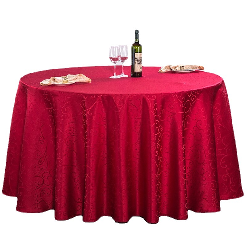 Hotel High-End Classic Flower Tablecloth Nordic Fashion New High-End for Restaurant and Home Use Double Hook round Tablecloth Wholesale