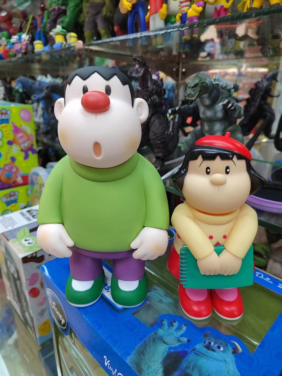 哆啦a梦初登场歪头胖虎技兰妹妹大雄静香搞怪手办玩偶可动摆件