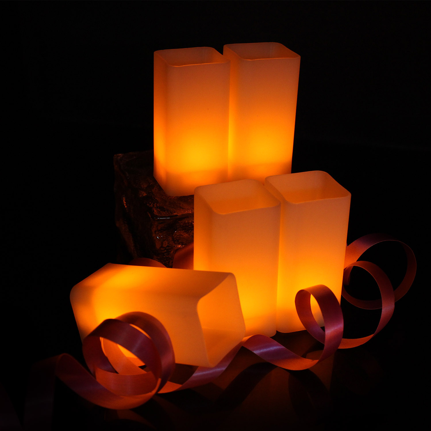 厂家现货高款方形led电子蜡烛灯西餐浪漫求婚告白小夜灯烛光装饰