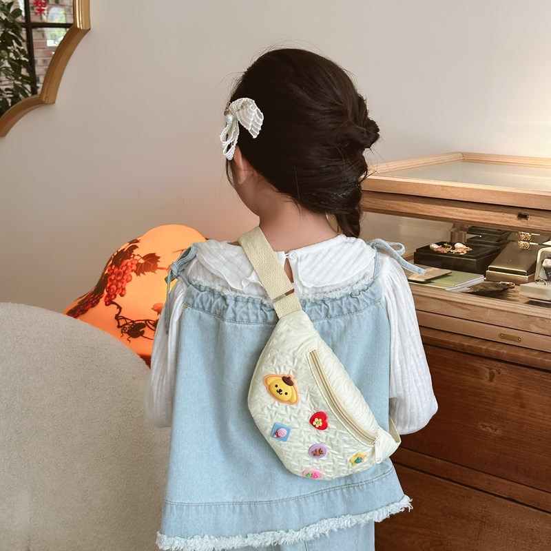 2024 Spring/Summer New Fashion Simple Children's Bags Cartoon Accessories Shoulder Crossbody Waist Bag Leisure Change Storage Bag