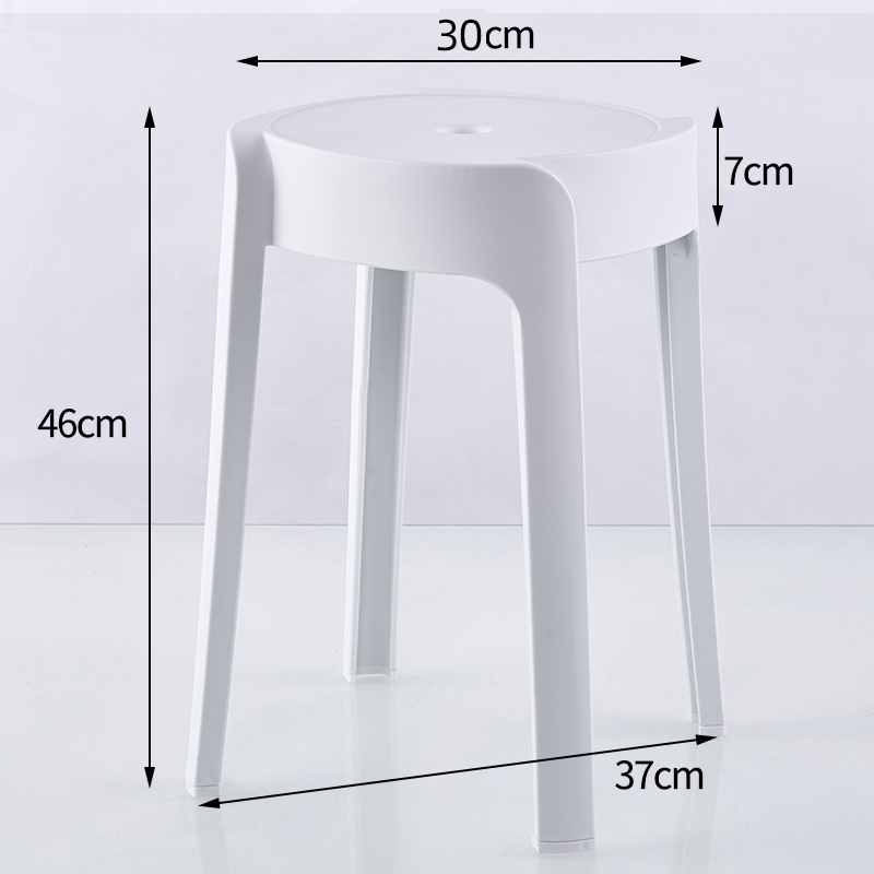Plastic Stool Household Stackable Cyclone Stool Simple Living Room Dining Table round Stool Portable Windmill Stool Creative Bench