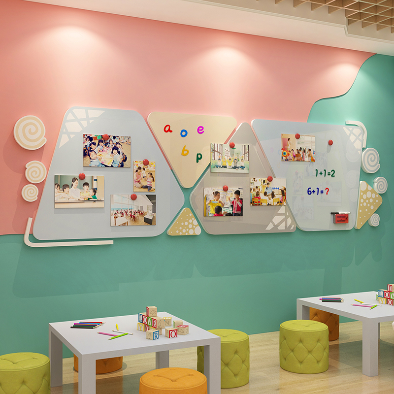 40n公告栏展示板幼儿园走廊环创主题成品互动墙面装饰布置文化托