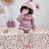 baby clothes Korean Edition Autumn and winter Bodysuit letter Plush men and women baby clothes newborn baby one-piece garment ins