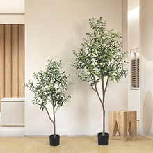 亚马逊大型仿真绿植橄榄树假盆栽室内装饰摆件客厅网红仿真树盆景