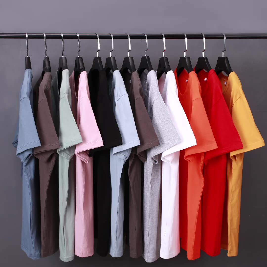 T-shirt Men's Combed Cotton 180G Summer New Loose round Neck Bottoming Shirt Cotton Half Sleeve T-shirt Men's Casual T-shirt Men