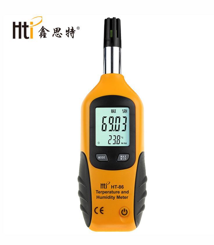 鑫思特手持便携数字式温湿度计工业高精度湿球露点电子屏温湿度计