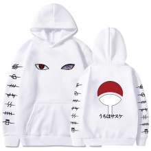 外贸跨境新款 Naruto火影忍者卫衣男眼睛印花加绒连帽衫女hoodies