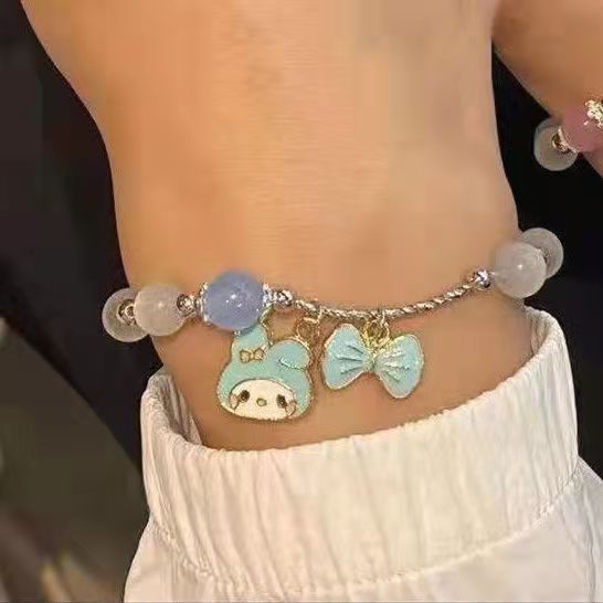 Melody Cinnamoroll Babycinnamoroll Clow M Bracelet Cute Girl Heart Simple Girlfriends Student Bracelet Gift for Girlfriend