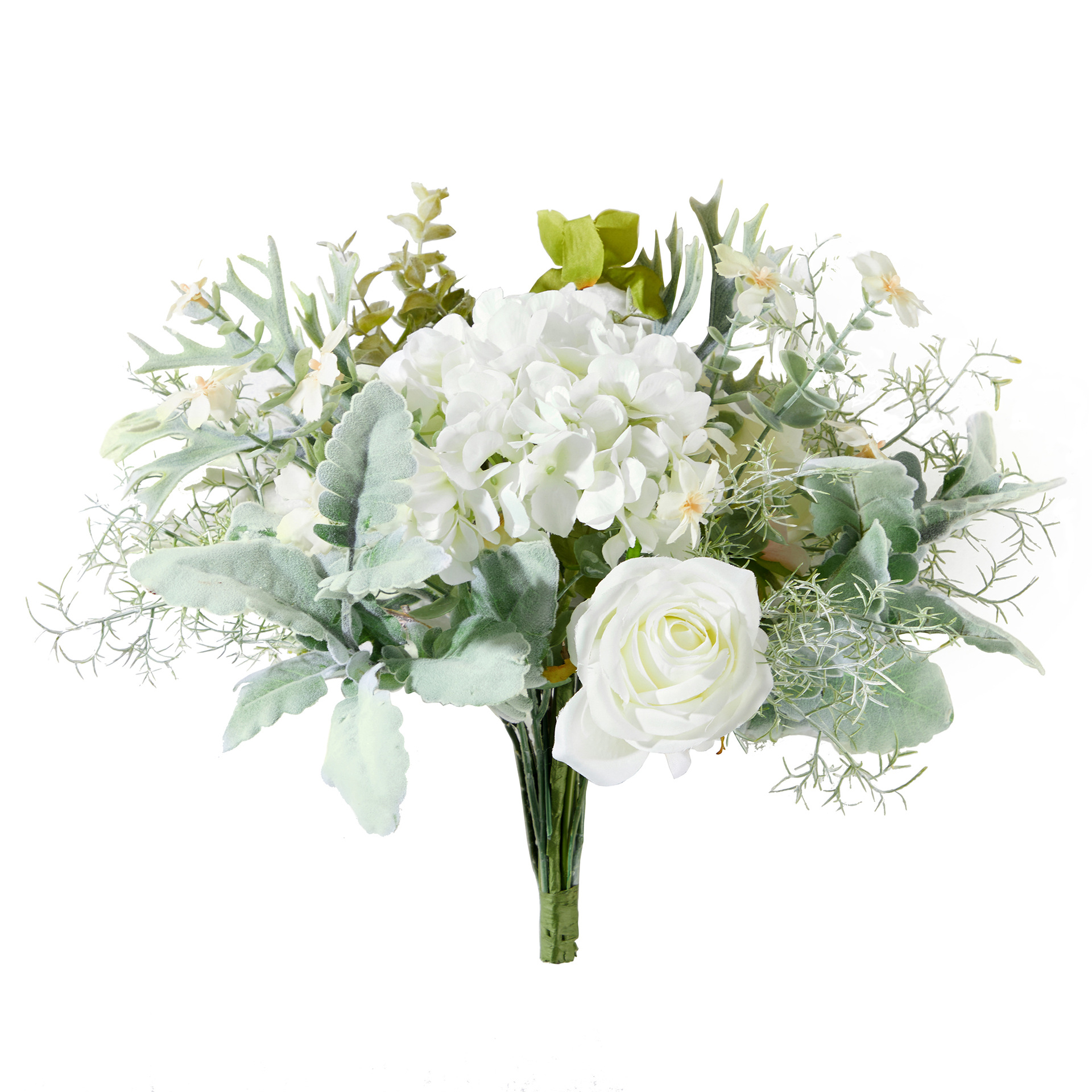 仿真花人造插花新娘花束餐桌家居婚礼厨房装饰(蓝白色)-阿里巴巴