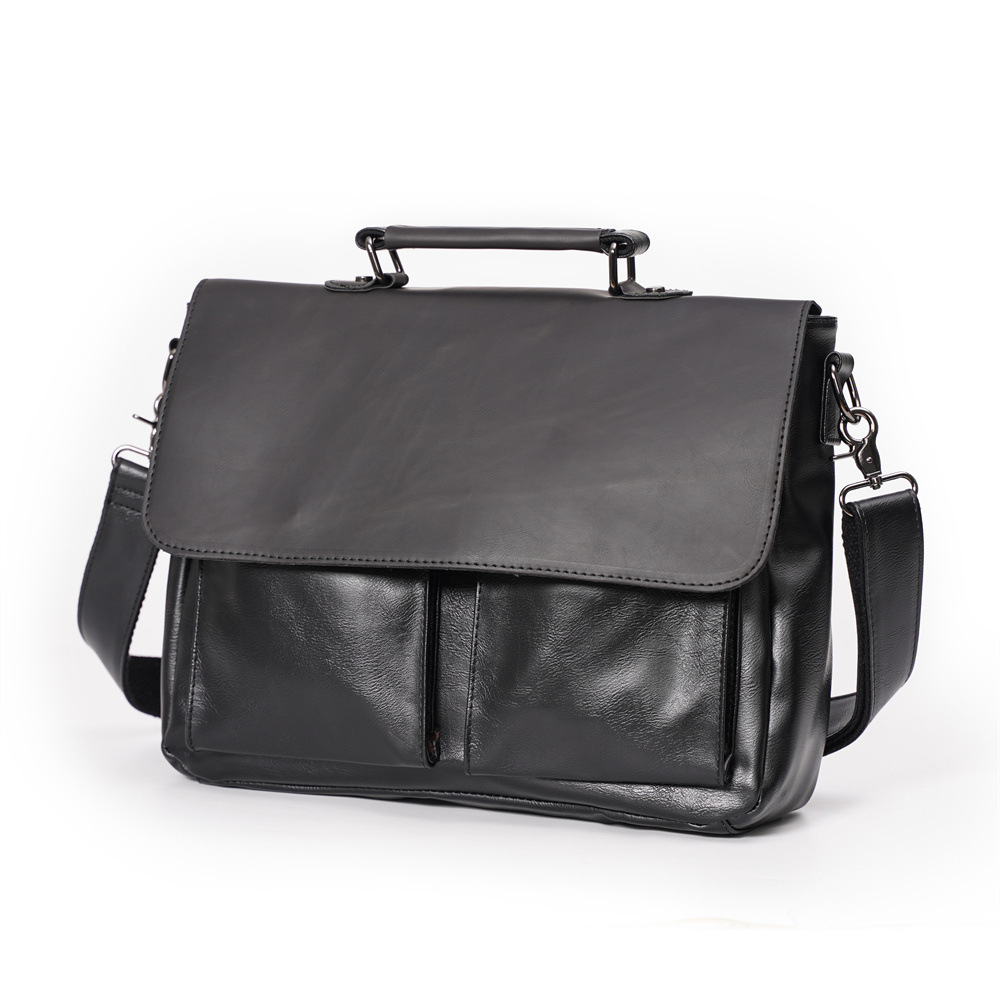 New Men's Retro Business Handbag Large Capacity Briefcase Men's Casual Crossbody Shoulder Bag Fashion Satchel