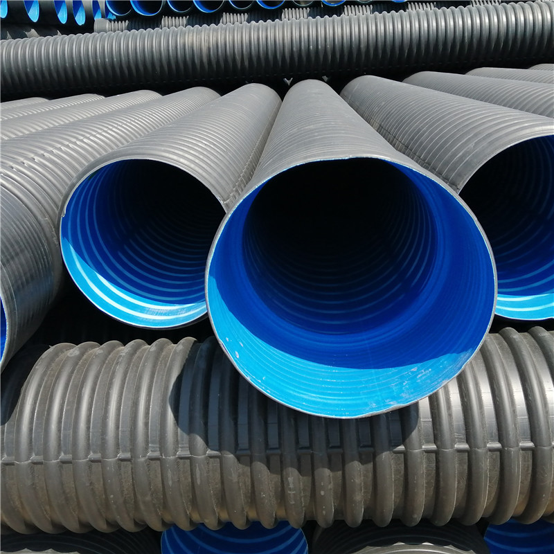 厂家直供hdpe双壁波纹管 塑料波纹管 高密度聚乙烯西安雨污排水管