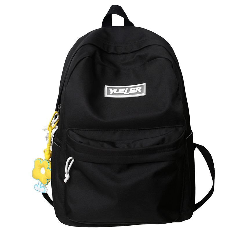 INS Style Japanese Style Soft Girl Schoolbag Female Korean Style Pure Color All-Matching Girls Backpack Junior High School Student Student Backpack