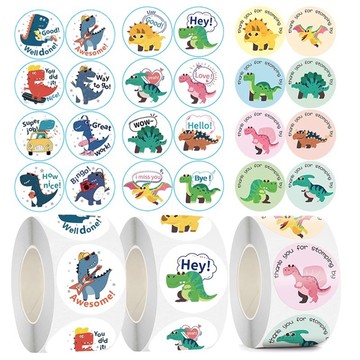 卡通可爱恐龙动物贴纸儿童幼儿园文具装饰玩具教师奖励贴表扬贴纸