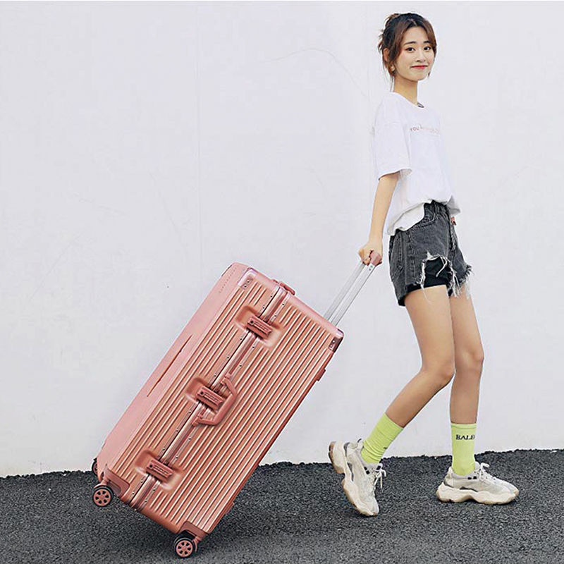 Aluminum Frame Suitcase Men's and Women's Password Universal Wheel Trolley Password Suitcase Custom Logo One Piece Dropshipping Luggage