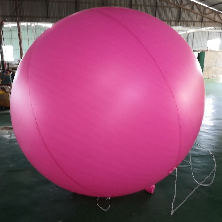 粉红色单层落地球 升空飘球 广告球地飘球 pvc双层气球印字logo