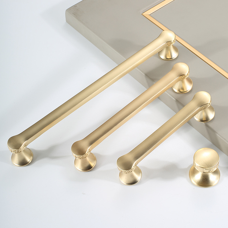 新中式柜门拉手轻奢现代简约橱柜门把手手柄抽屉拉手柜子把手金色