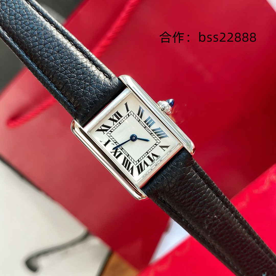 af厂卡家坦克方形女士石英情侣手表外贸货源山度士迪通拿水鬼手表