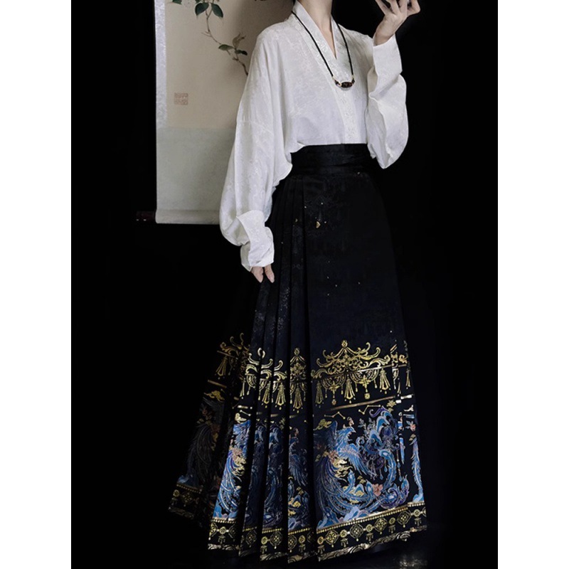 2024年言然凤凰鸣原创明制仿妆花马面裙套装汉服女-阿里巴巴