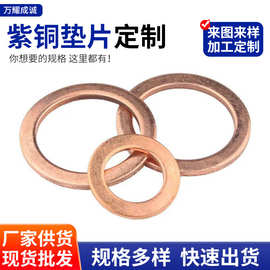 退火紫铜垫片 黄铜垫片 规格全 紫铜平垫圈 铜垫圈 放油螺丝铜垫