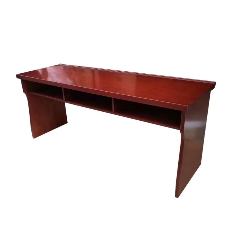 讲堂工作台新中式三人会议桌椅组合定制长形米会场新款培训双人会