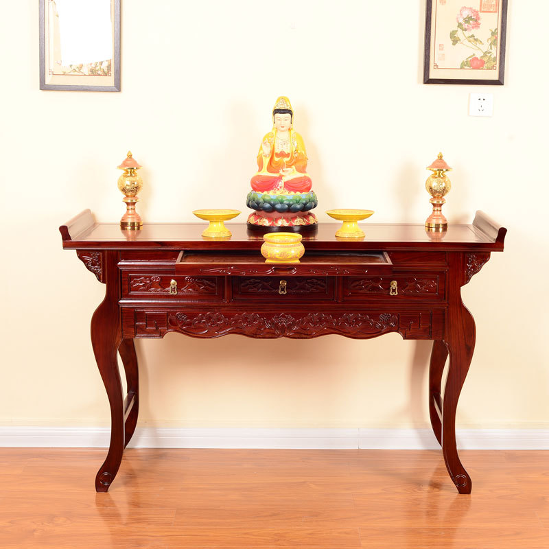 新巢供桌佛台家用经济型神台供台香案神龛小贡佛桌实木财神柜神桌
