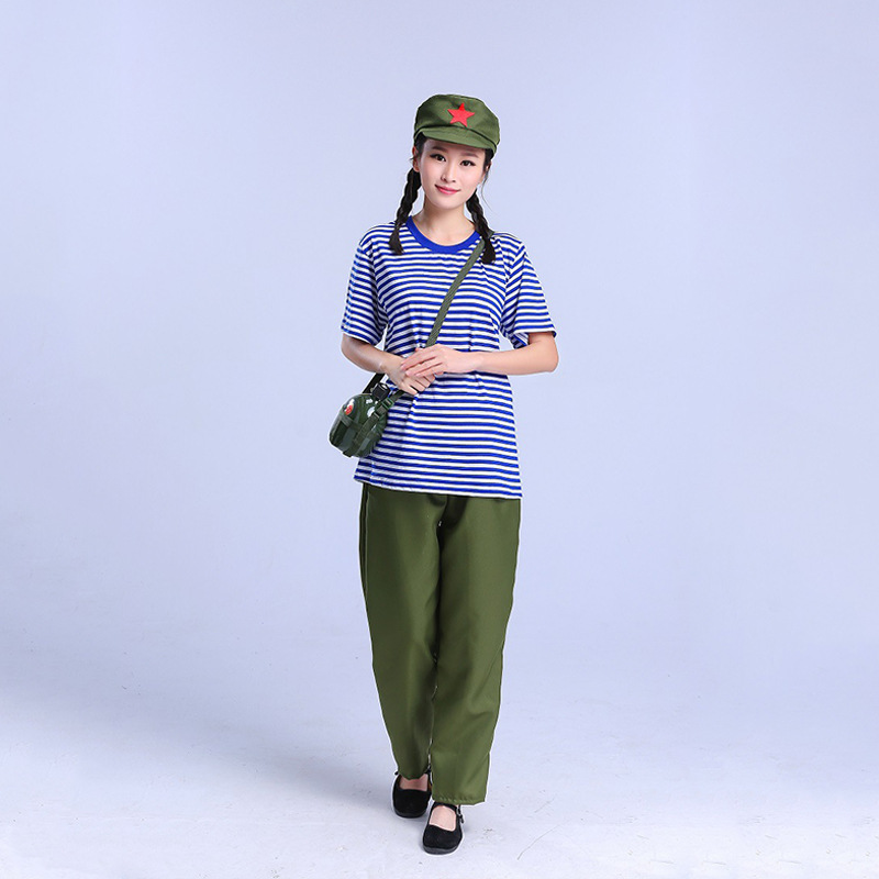 海魂衫演出服雷锋知青服致青春红卫兵怀旧表演服闪闪红星舞蹈批发