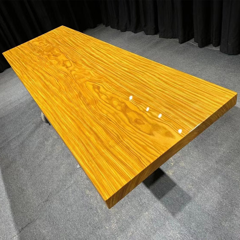 非洲柚木 实木大板桌乌金木茶桌茶台巴花 原木餐桌书桌中式办公桌