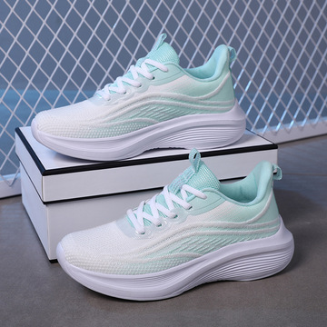 厚底女士休闲鞋春夏新款情侣飞织运动鞋跑步鞋低帮潮流女鞋-阿里巴巴