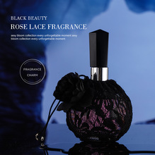 递欧法式玫瑰黑色蕾丝香水优雅清新淡香花果香调女士浪漫香水