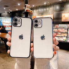 新款iPhone11秒变苹果12精孔直边手机壳适用XS MAX电镀6D三段软壳