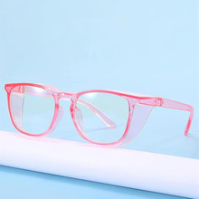 跨境新款防风沙包边护目镜劳保透明防蓝光平光眼镜骑行实验室眼镜