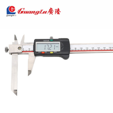 桂林广陆伸缩爪数显卡尺0-150mm长短脚数显游标卡尺台阶不等测量