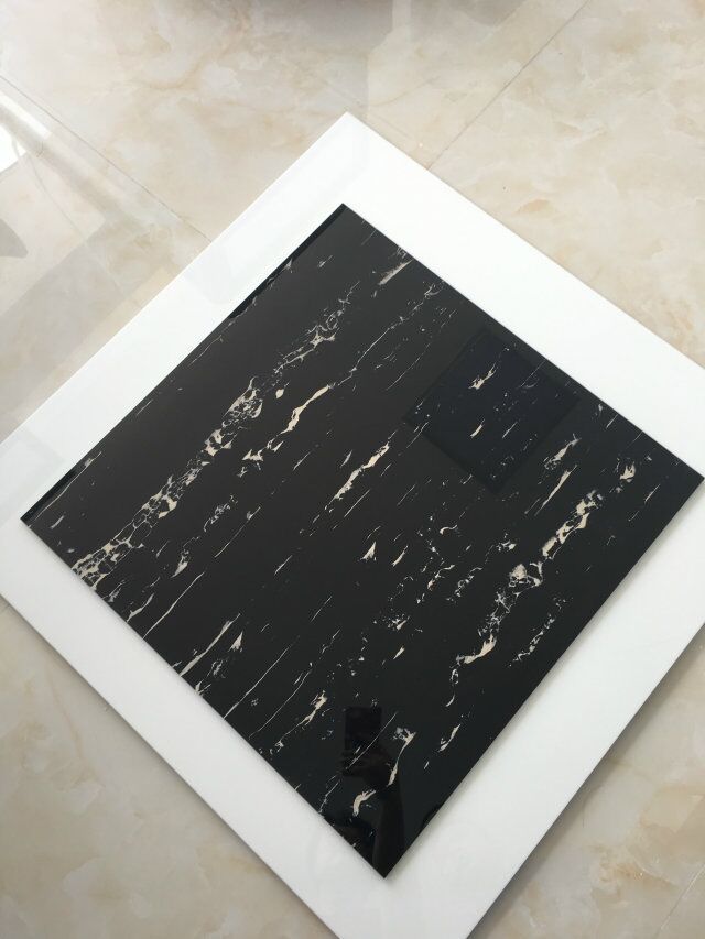 佛山瓷砖 仿大理石全抛釉瓷砖 黑色全抛釉地砖 客厅商场大堂瓷砖