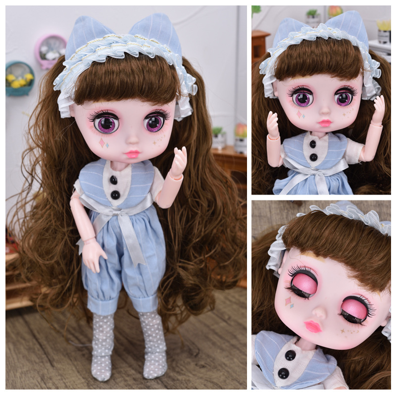 萝菲雅757sd079大眼萌妹眼睛可动娃娃童话公主换装公仔儿童女玩具